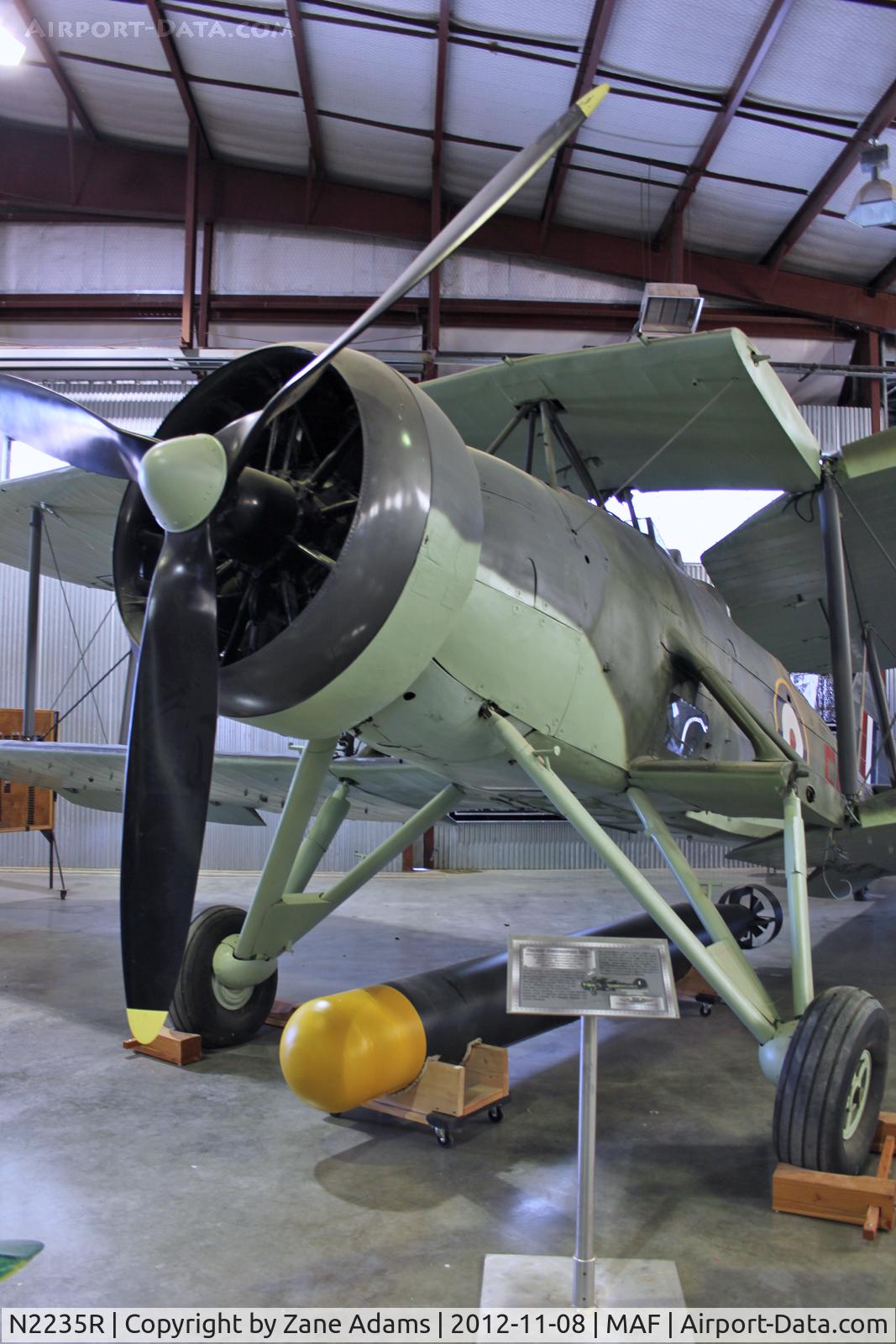 N2235R, Fairey Swordfish A/NA4 C/N A14250B15564, In the CAF hangar at Midland International