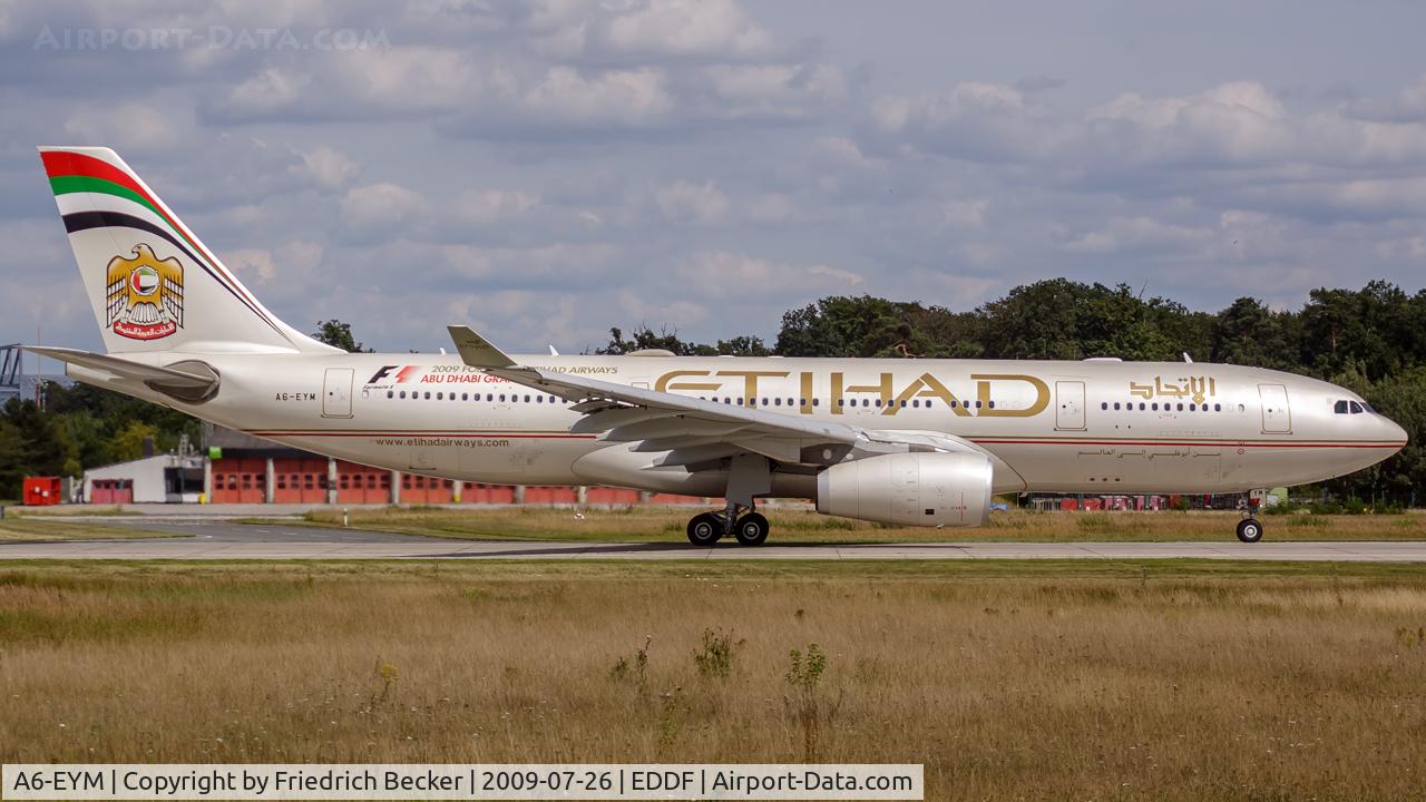 A6-EYM, 2007 Airbus A330-243 C/N 824, departure via RW18W