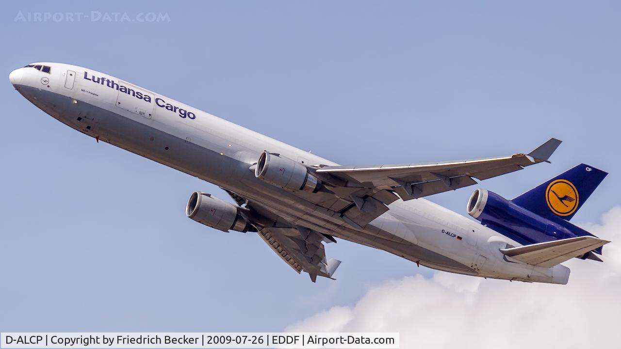 D-ALCP, 1992 McDonnell Douglas MD-11F C/N 48414, departure from Frankfurt