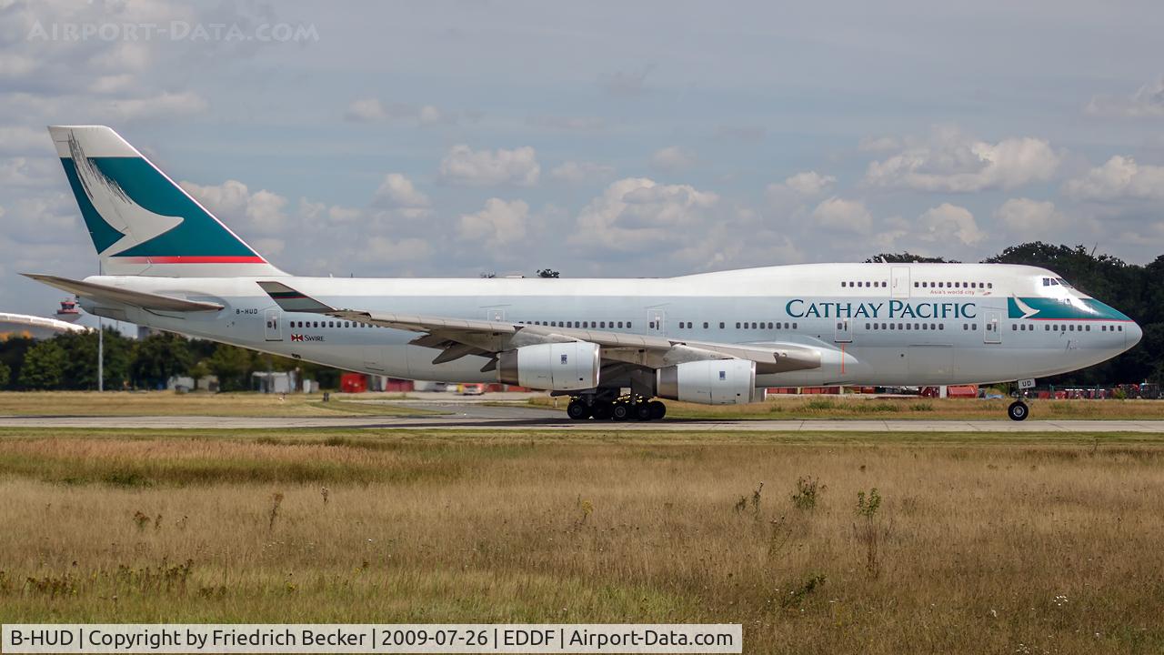 B-HUD, 1992 Boeing 747-467 C/N 25874, departure via RW18W