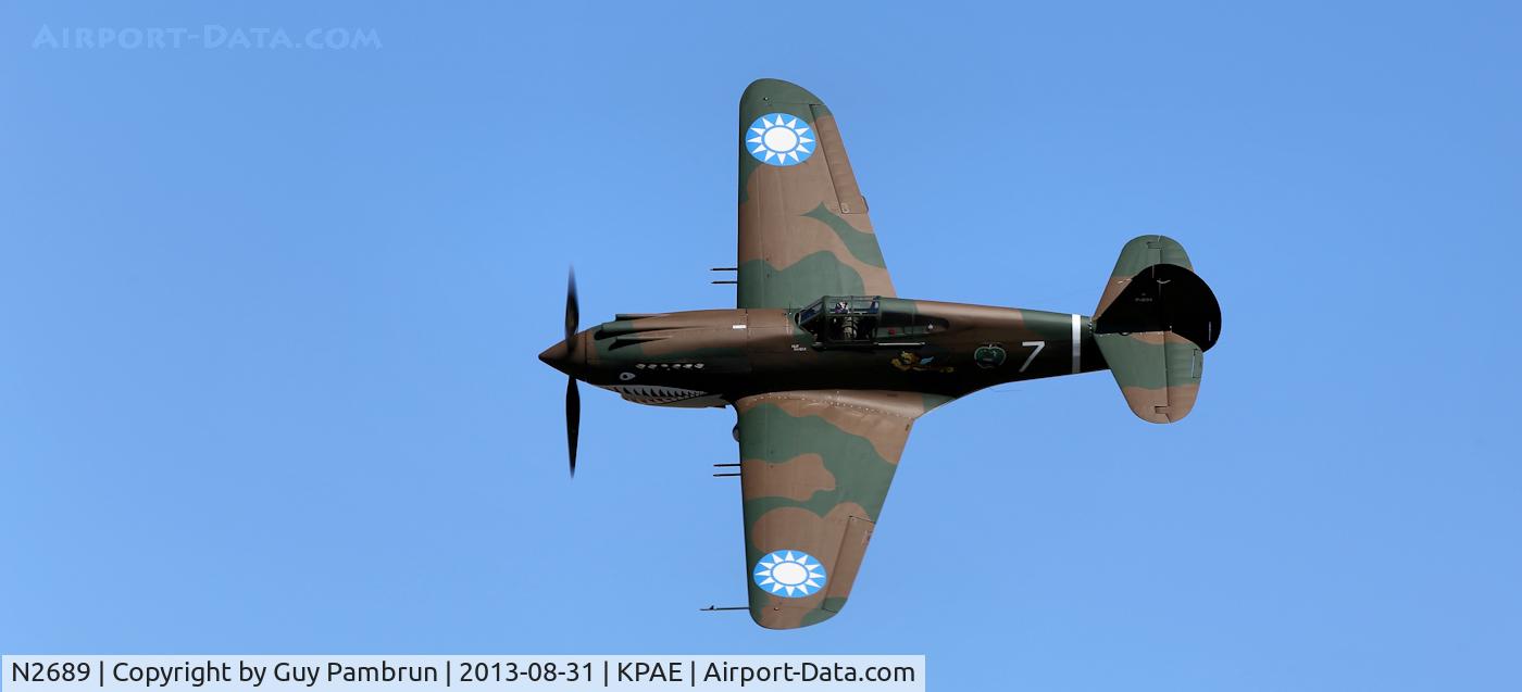 N2689, 1941 Curtiss P-40C Warhawk C/N 16166, 2013 6th Annual Vintage Aircraft Weekend at the Historic Flight Foundation located at Payne Field