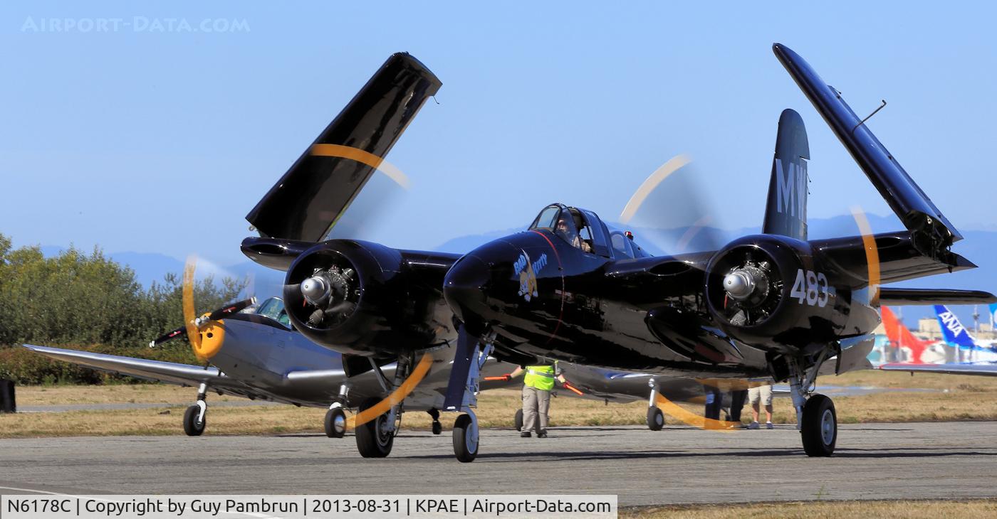 N6178C, Grumman F7F-3 Tigercat C/N C.225, 2013 6th Annual Vintage Aircraft Weekend at the Historic Flight Foundation located at Payne Field