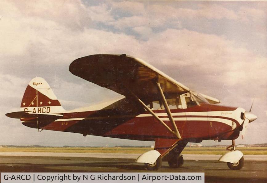 G-ARCD, 1960 Piper PA-22-160 Tri Pacer C/N 22-7478, Owned & flown in the early '60s by Mr. Norman G. Richardson and kept at Squires Gate Airfield Blackpool Lancs.