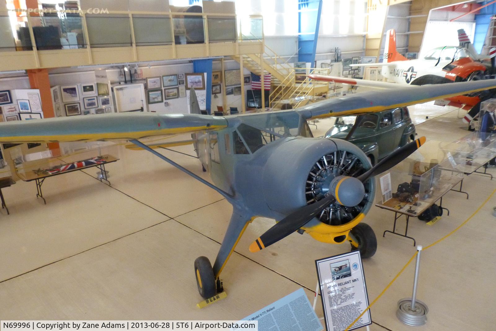 N69996, 1943 Stinson V77 (AT-19) Reliant C/N 77-74, At the War Eagles Museum - Santa Teresa, NM