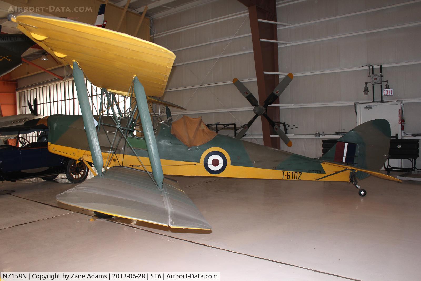 N7158N, De Havilland DH-82A Tiger Moth II Tiger Moth II C/N 84569, At the War Eagles Museum - Santa Teresa, NM