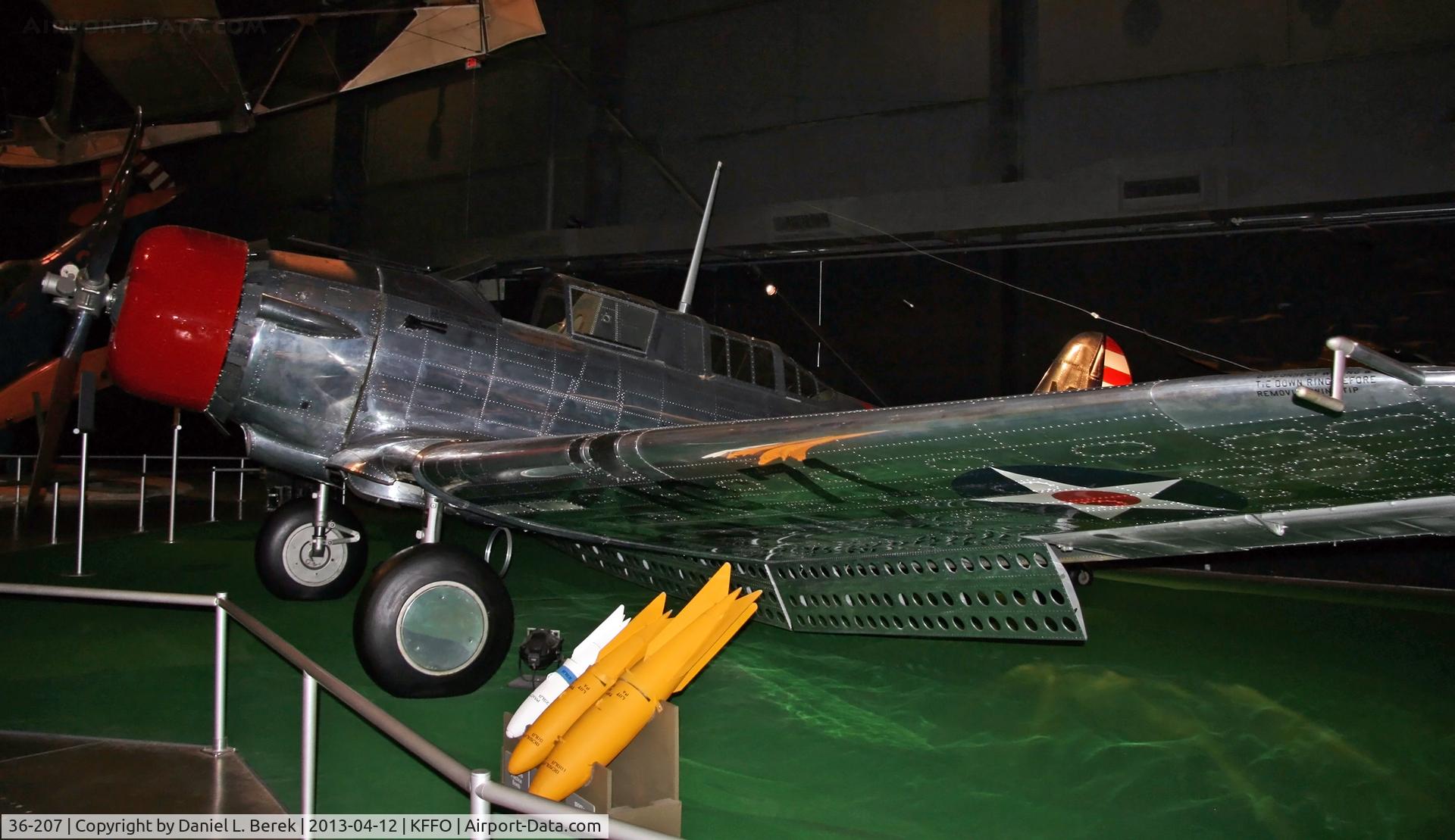 36-207, 1936 Northrop A-17A C/N 234, The Northrop A-17A was developed from the Gamma 2F.