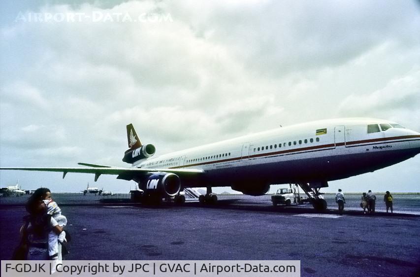 F-GDJK, 1975 McDonnell Douglas DC-10-30 C/N 47849, LAM's DC-10-30 at the service of TACV, In SID airport