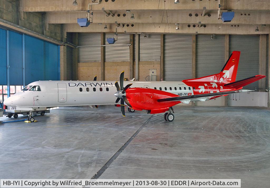 HB-IYI, 1995 Saab 2000 C/N 2000-016, First picture of this aircraft with this registration. 
Aircraft will go to DARWIN AIRLINE, ex OLT Express Germany D-AOLC.