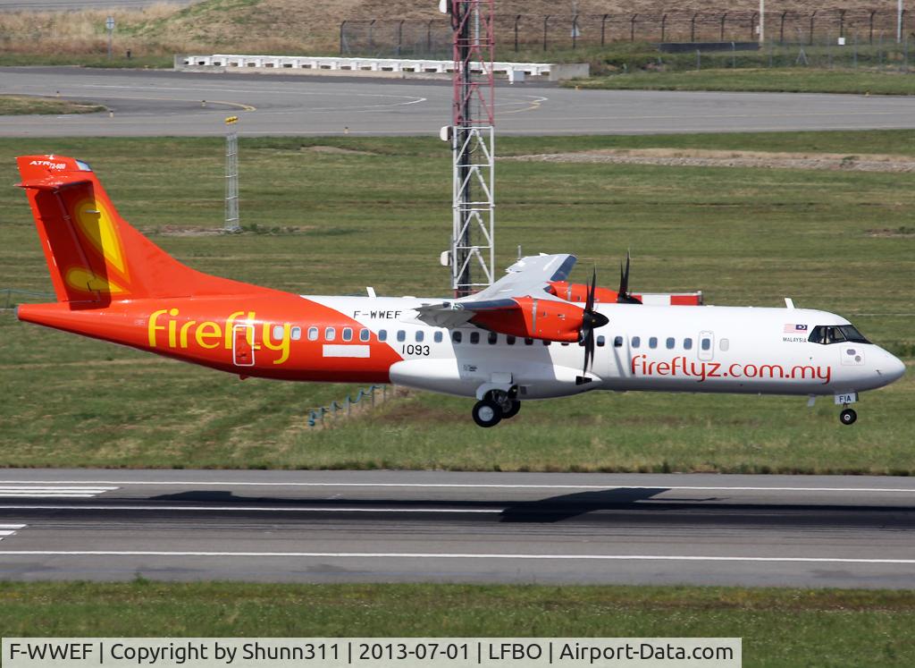 F-WWEF, 2013 ATR 72-600 C/N 1093, C/n 1093 - To be 9M-FIA