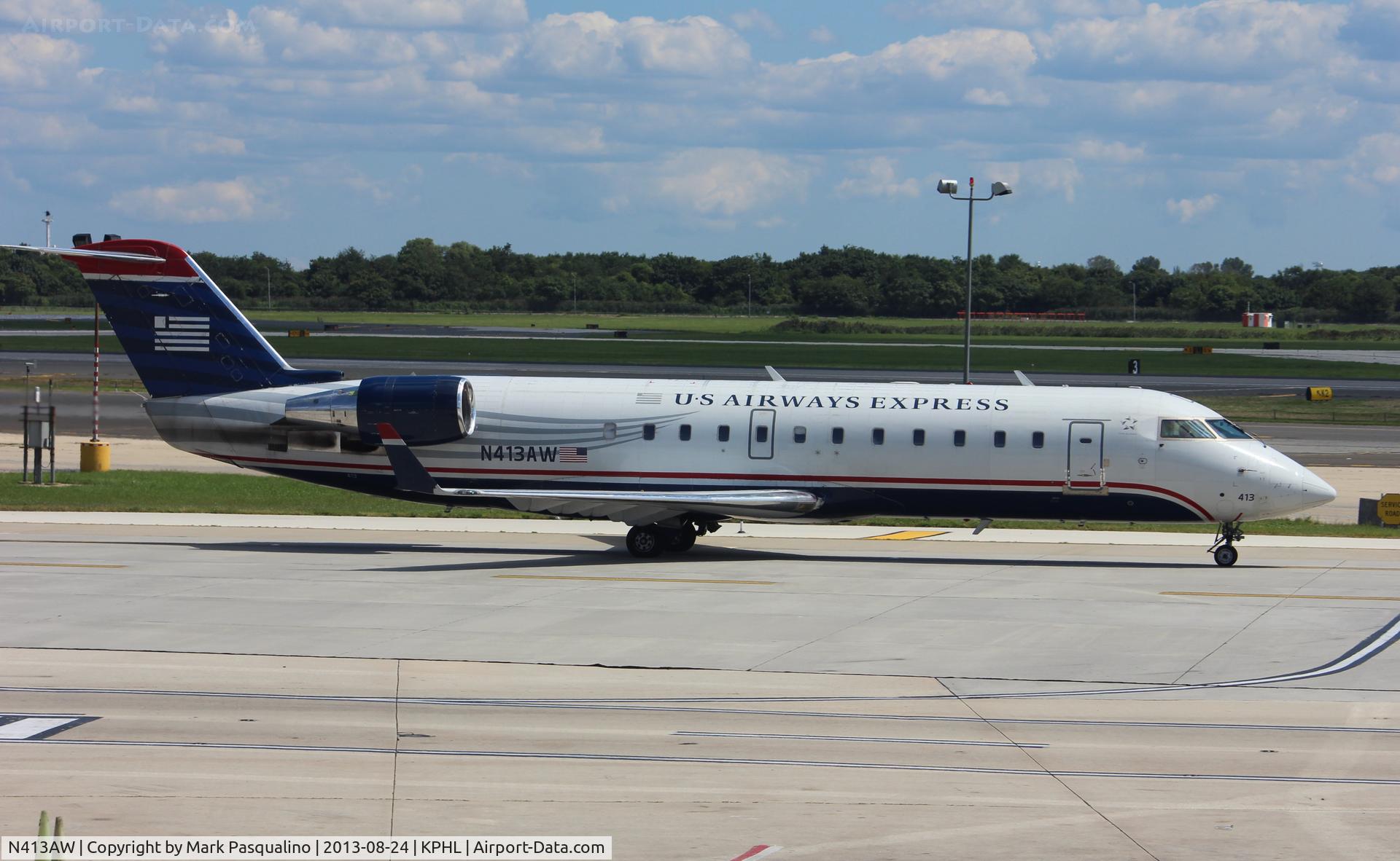 N413AW, 2001 Canadair CRJ-200LR (CL-600-2B19) C/N 7585, CL-600-2B19