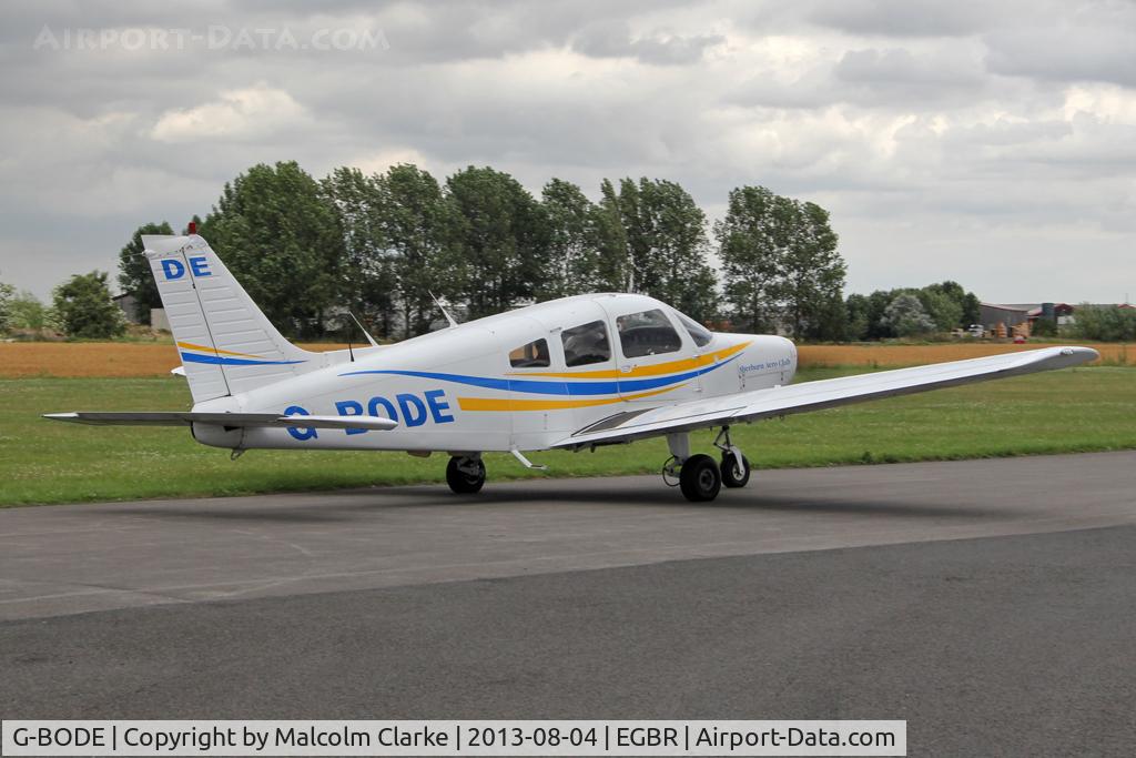 G-BODE, 1988 Piper PA-28-161 Cherokee Warrior II C/N 2816039, Piper PA-28-161 at The Summer Madness Fly-In. The Real Aeroplane Club, Breighton Airfield, August 2013.