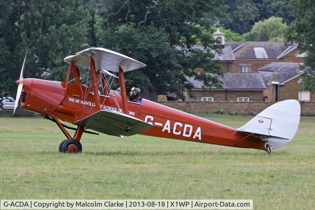 G-ACDA, 1934 De Havilland DH-82A Tiger Moth II C/N 3175, De Havilland DH-82A Tiger Moth II at The De Havilland Moth Club's 28th International Moth Rally at Woburn Abbey. August 2013.