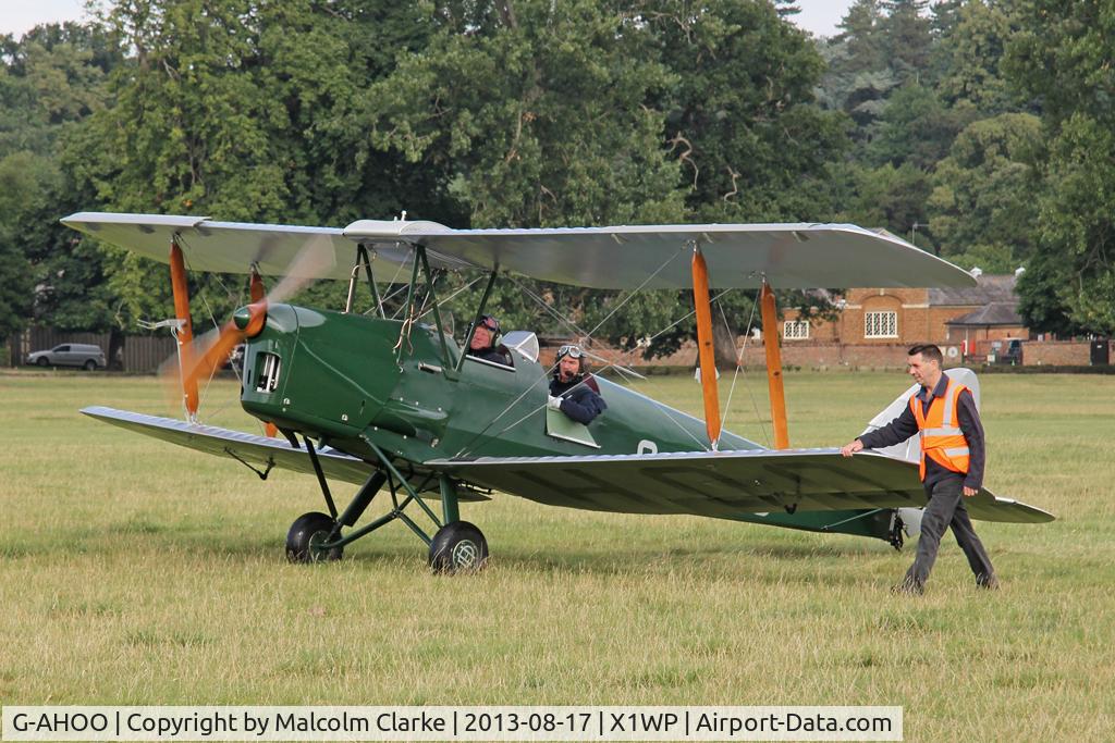 G-AHOO, 1943 De Havilland DH-82A Tiger Moth II C/N 86149, De Havilland DH-82A Tiger Moth II at The De Havilland Moth Club's 28th International Moth Rally at Woburn Abbey. August 2013.