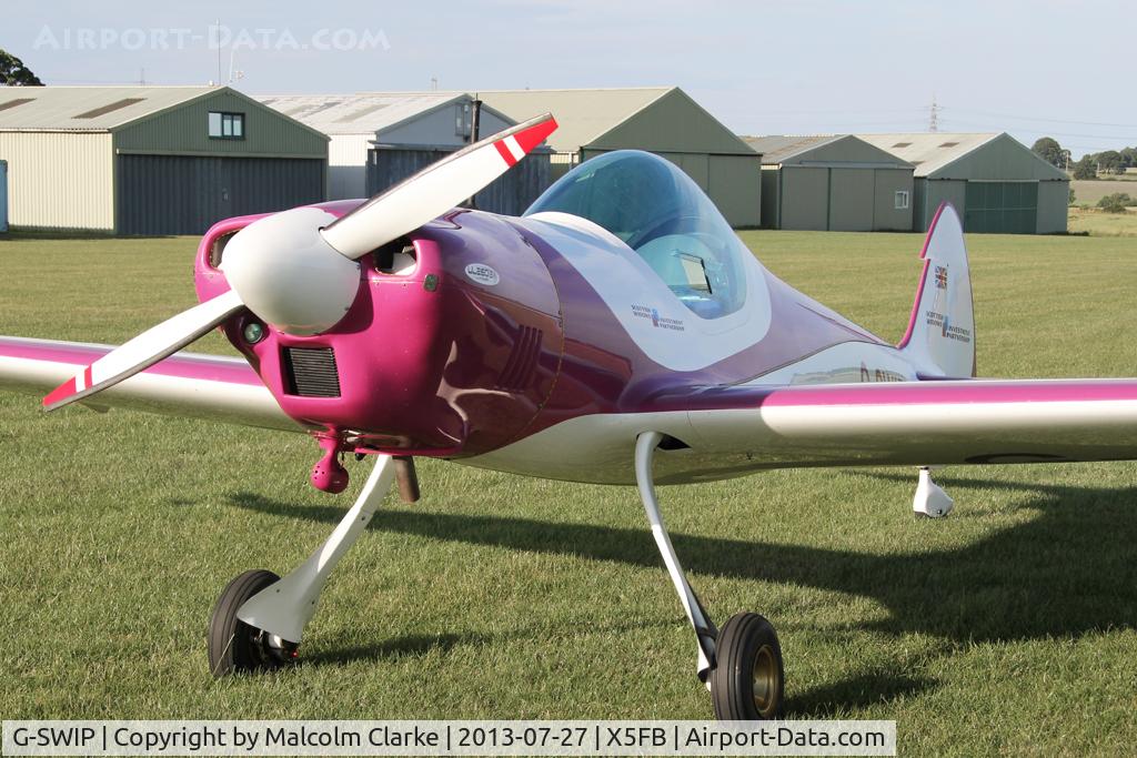 G-SWIP, 2008 Silence Twister C/N PFA 329-14700, Silence Twister. A member of the SWIP Twister Team prior to a local late evening light display. Fishburn Airfield, July 2013.