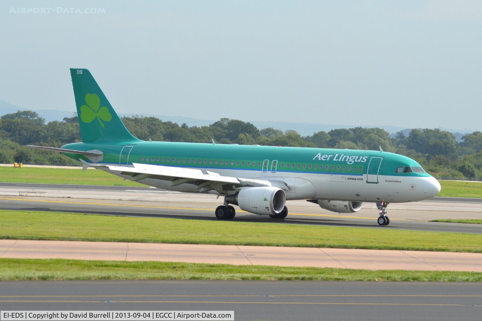 EI-EDS, 2008 Airbus A320-214 C/N 3755, AER Lingus Airbus A320-214 taxing Manchester Airport.