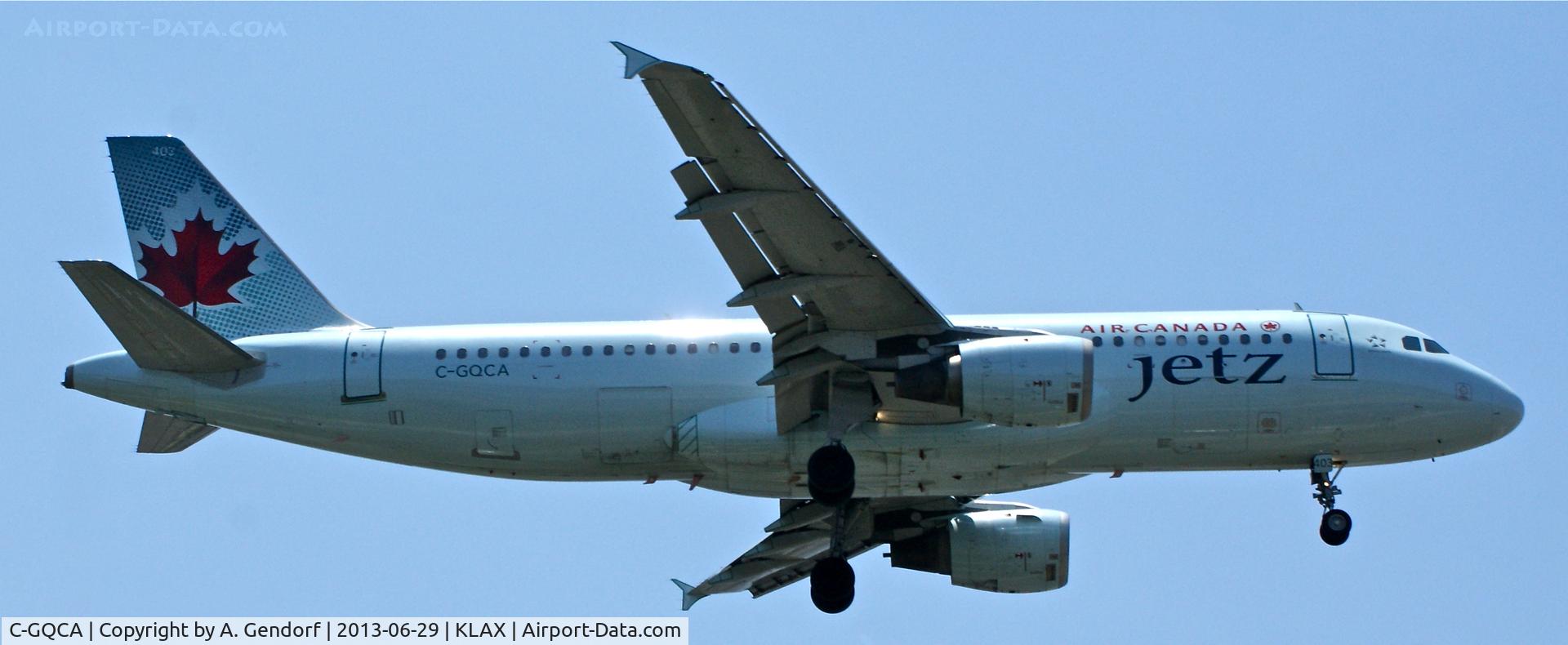 C-GQCA, 1991 Airbus A320-211 C/N 210, Air Canada Jetz, seen here on short final RWY 24R at Los Angeles Int´l(KLAX)