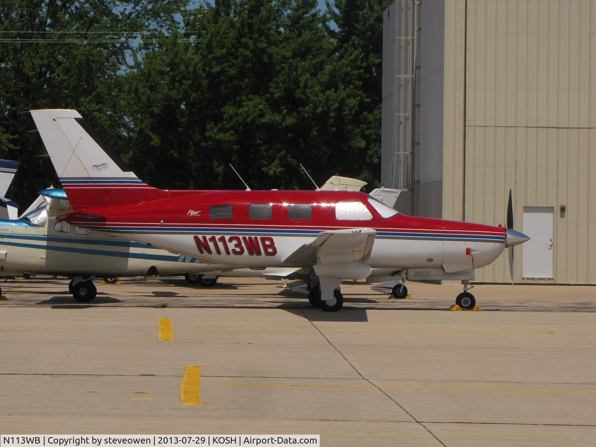 N113WB, 1995 Piper PA-46-350P Malibu Mirage C/N 4622193, Basler FBO
