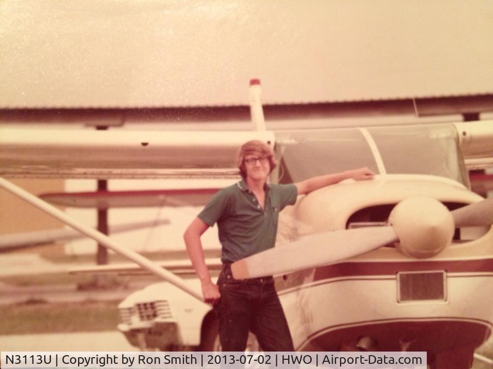 N3113U, 1962 Cessna 182F Skylane C/N 18254513, My father owned this aircraft in 1974 when this photo was taken. That is me at 17 years old with a newly minted private pilots license