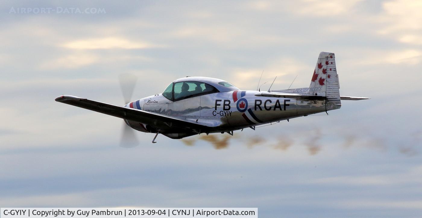 C-GYIY, 1947 North American Navion (NA-145) C/N NAV-4-779, He decided to do a high speed pass before he landed.