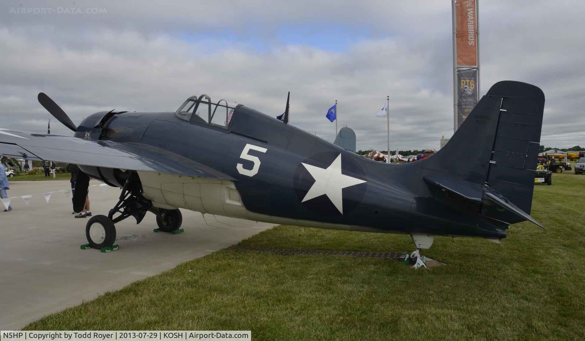 N5HP, 1945 General Motors (Grumman) FM-2 Wildcat C/N 5835, Airventure 2013