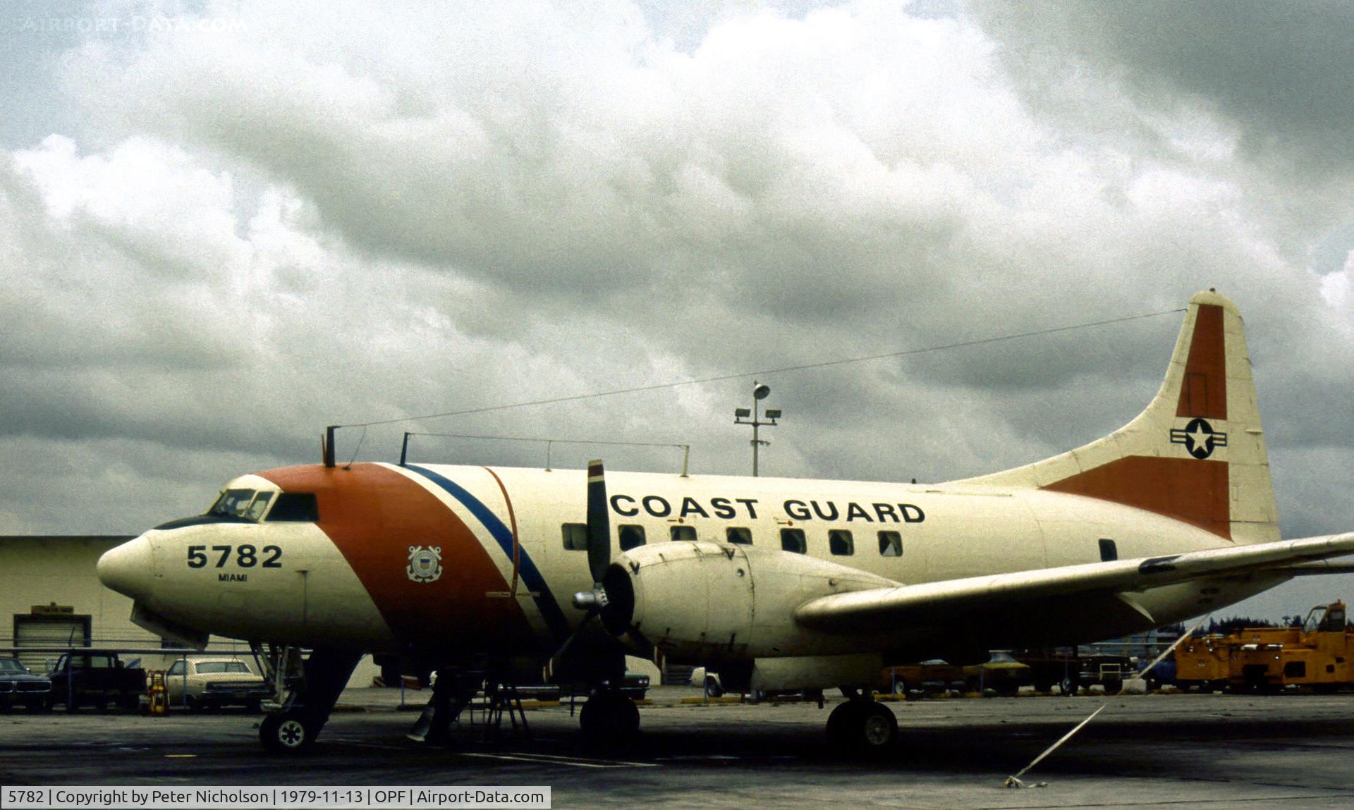 5782, 1952 Convair HC-131A (C-131A) Samaritan C/N 53-2, US Coast Guard HC-131A Samaritan as seen at Opa-Locka in November 1979.