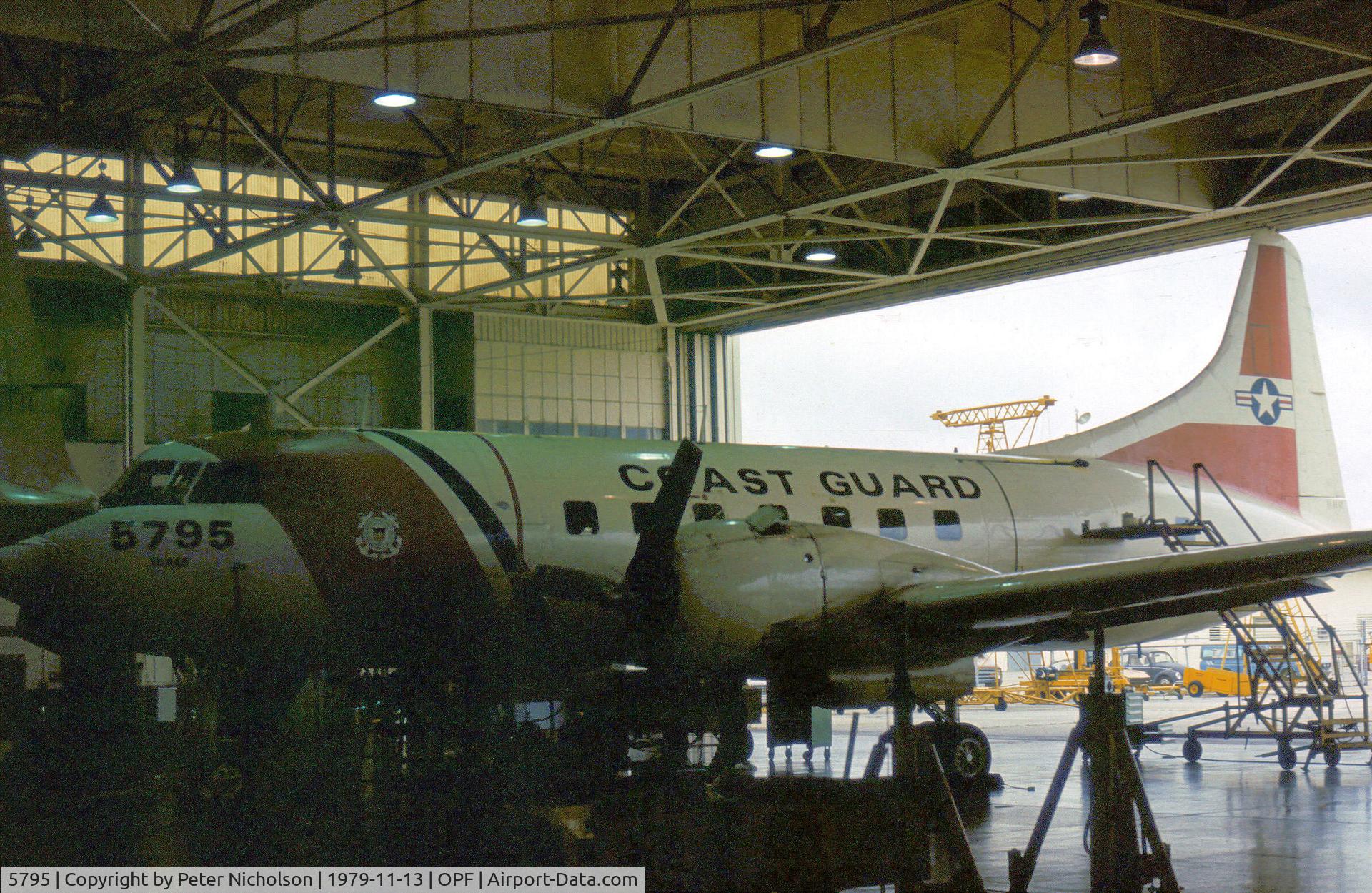 5795, 1952 Convair HC-131A (C-131A) Samaritan C/N 53-15, US Coast Guard HC-131A Samaritan as seen at Opa-Locka in November 1979.