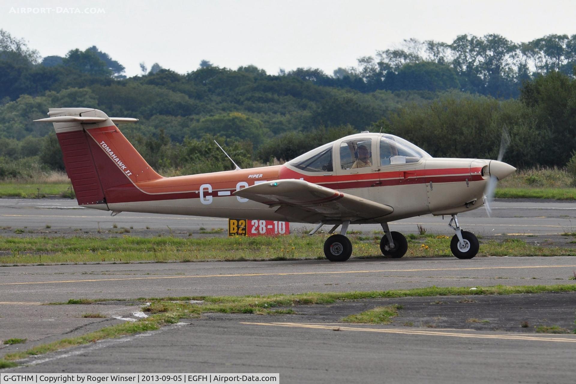 G-GTHM, 1981 Piper PA-38-112 Tomahawk Tomahawk C/N 38-81A0171, Visiting Tomahawk. Previously registered C-GTHM.
