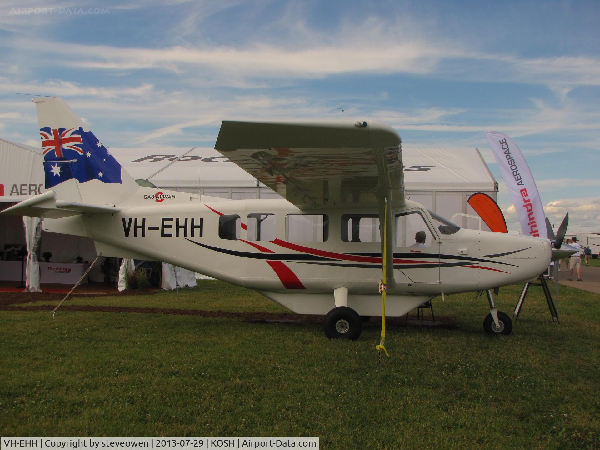 VH-EHH, 2012 Gippsland GA-8-TC320 Airvan C/N GA8-TC320-11-169, GA8 AIRVAN