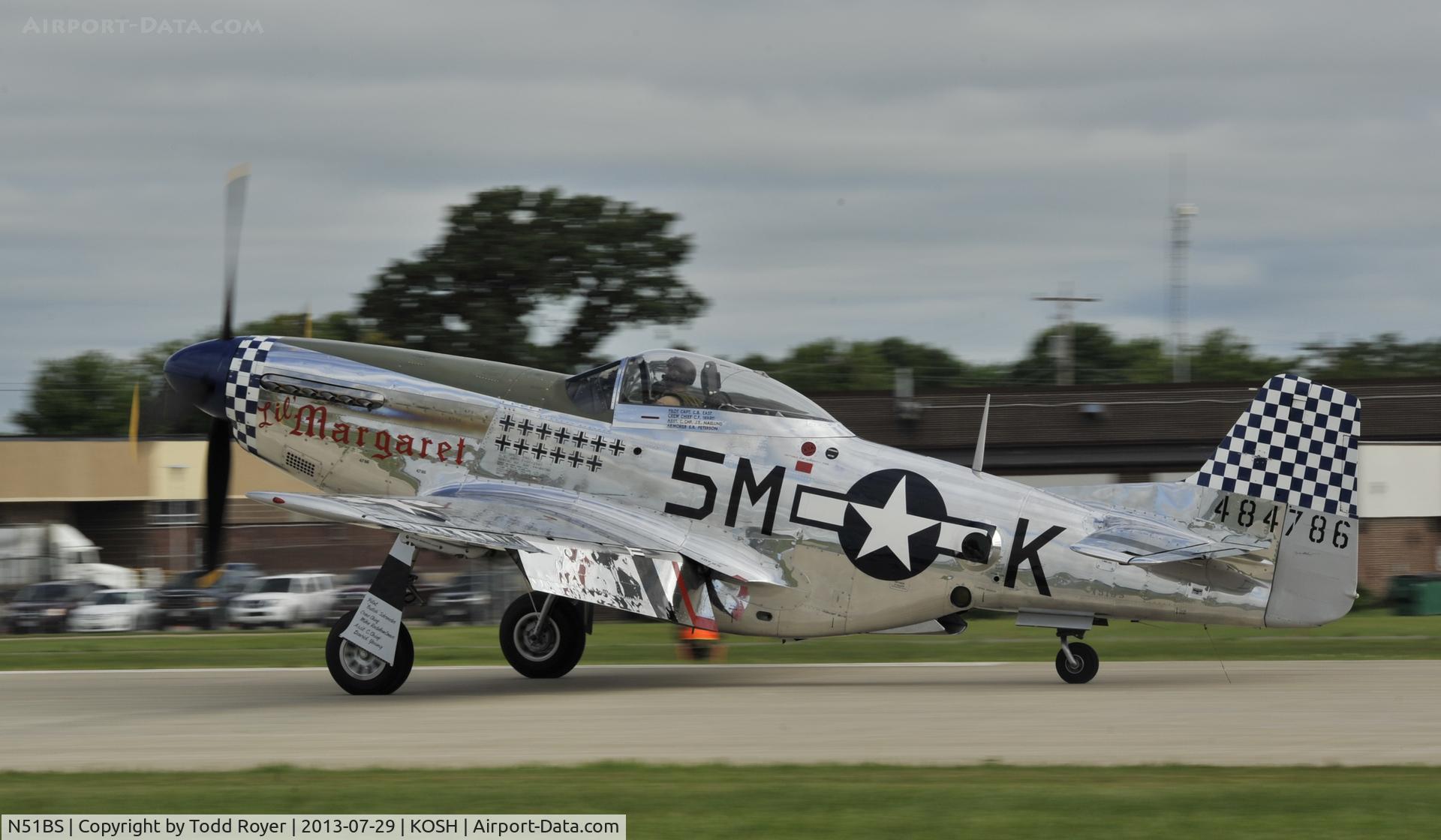 N51BS, 1958 North American P-51D Mustang C/N 44-73822, Airventure 2013