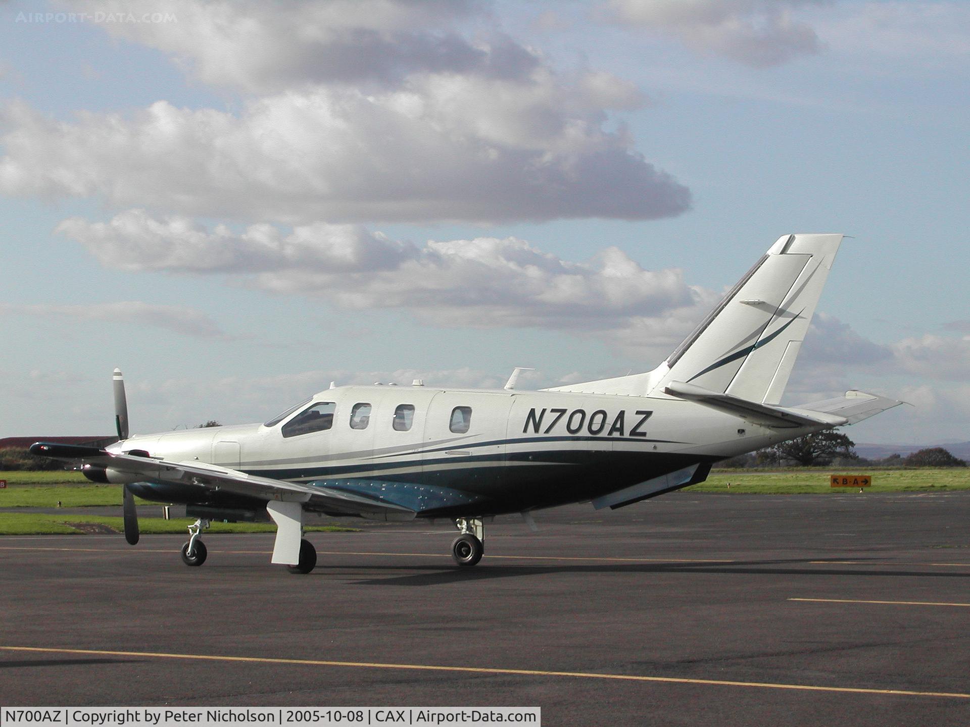 N700AZ, 2003 Socata TBM-700 C/N 254, TBM-700 visiting Carlisle in October 2009.