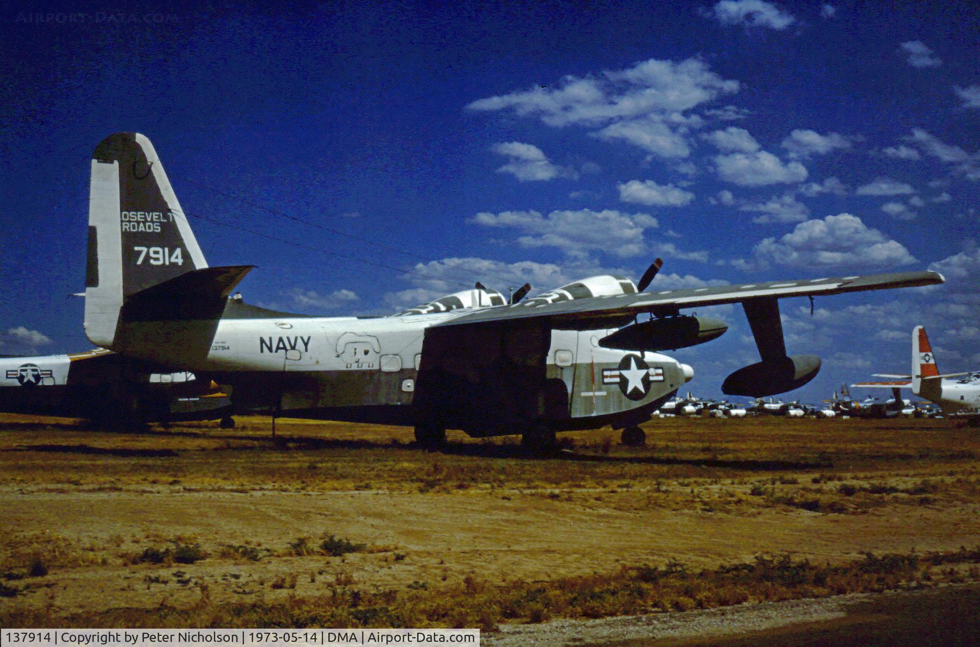 137914, Grumman HU-16C (UF-1) Albatross C/N G-387, HU-16C Albatross in storage in May 1973 at what was then known as the Military Aircraft Storage & Disposition Centre (MASDC).
