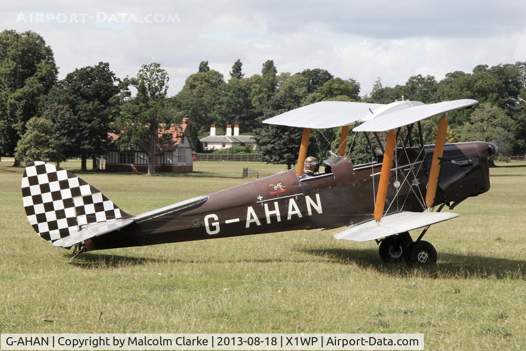 G-AHAN, 1944 De Havilland DH-82A Tiger Moth II C/N 86553, De Havilland DH-82A Tiger Moth II at The De Havilland Moth Club's 28th International Moth Rally at Woburn Abbey. August 2013.