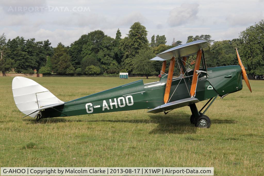 G-AHOO, 1943 De Havilland DH-82A Tiger Moth II C/N 86149, De Havilland DH-82A Tiger Moth II at The De Havilland Moth Club's 28th International Moth Rally at Woburn Abbey. August 2013.