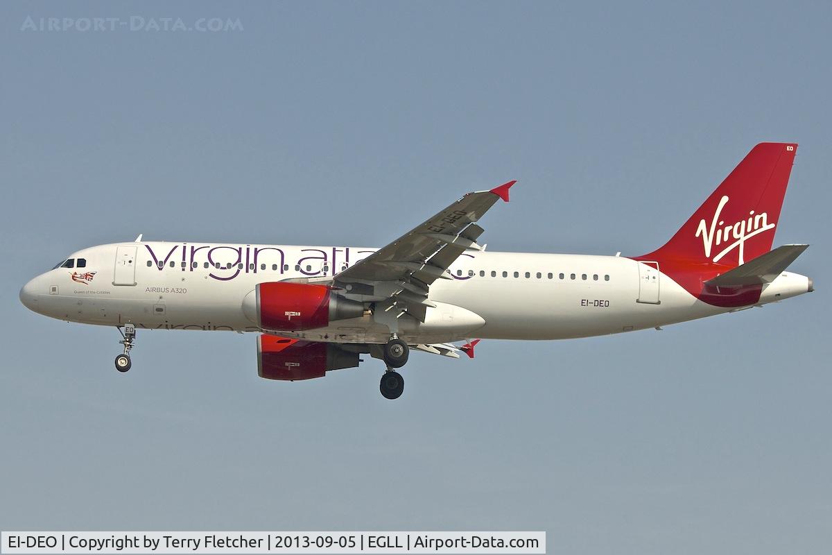 EI-DEO, 2005 Airbus A320-214 C/N 2486, On approach to London Heathrow