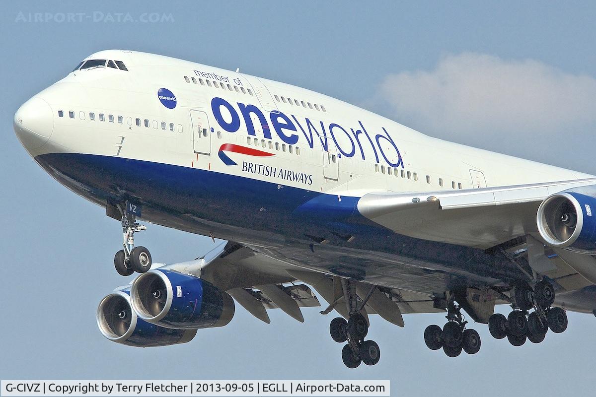 G-CIVZ, 1998 Boeing 747-436 C/N 28854, On approach to London Heathrow
