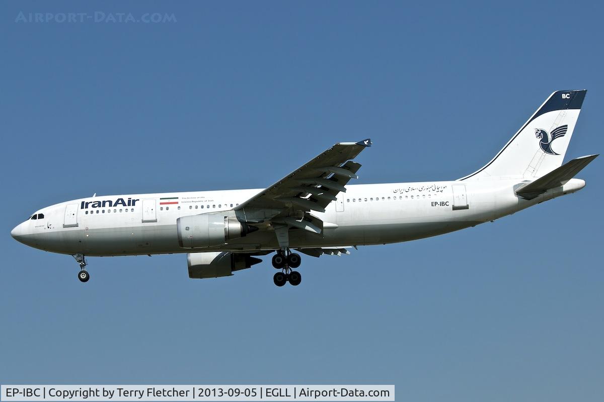 EP-IBC, 1992 Airbus A300B4-605R C/N 632, On approach to London Heathrow