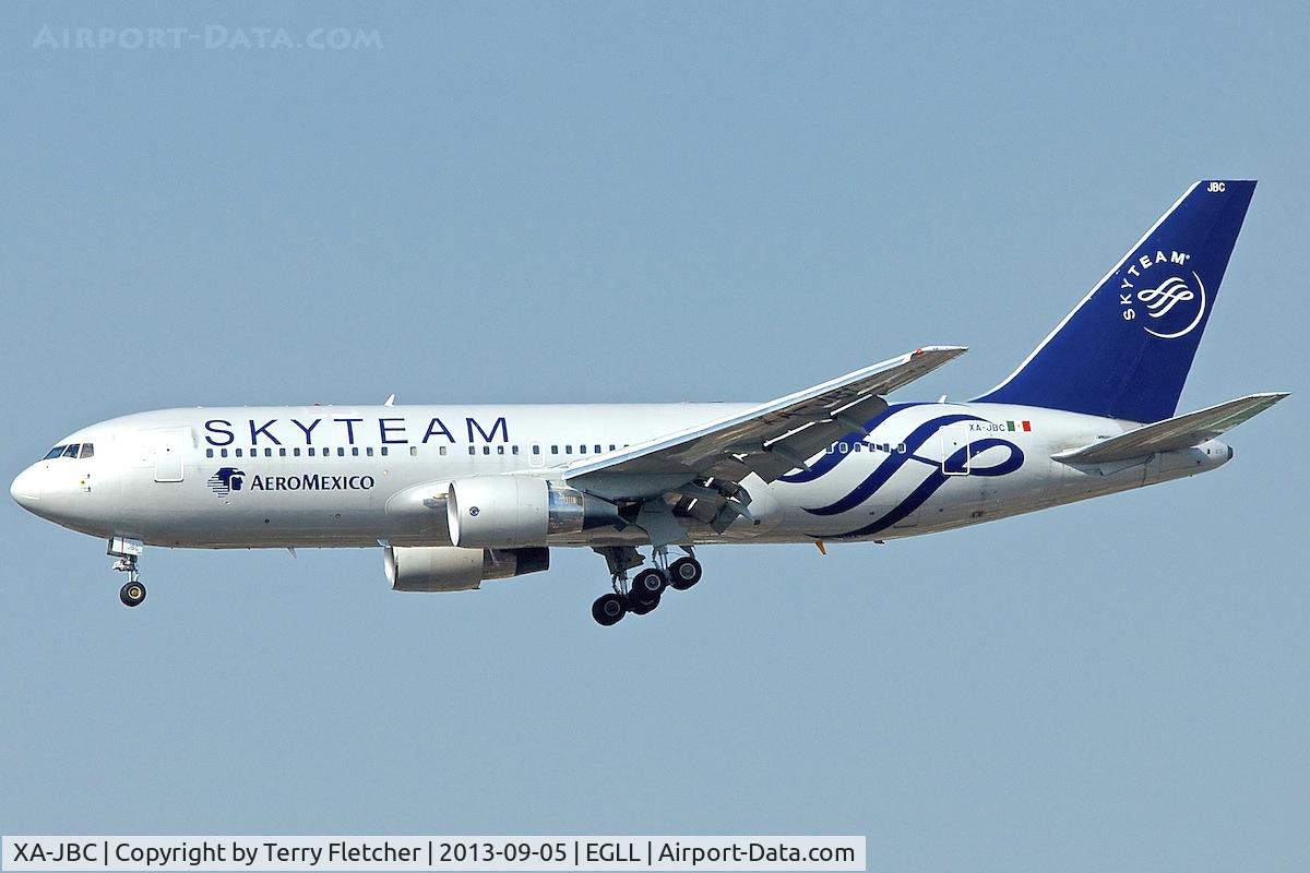 XA-JBC, 1990 Boeing 767-284/ER C/N 24762/307, On approach to London Heathrow