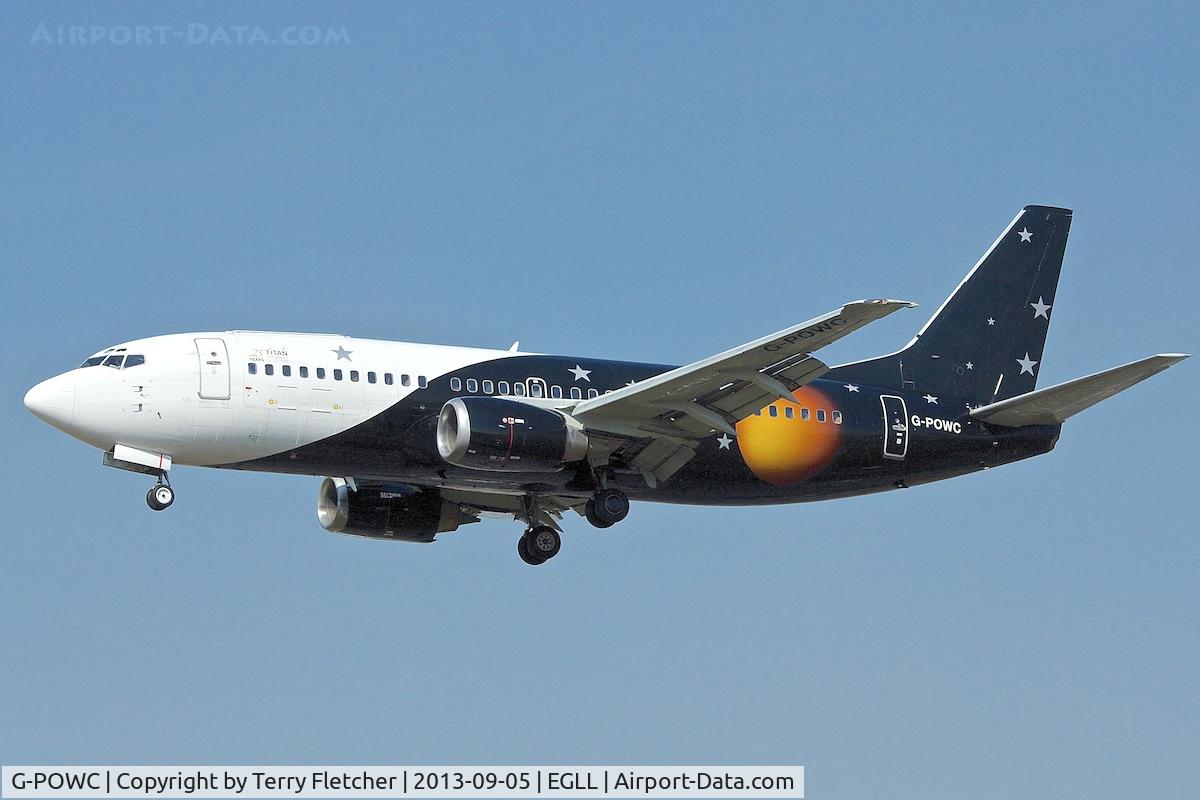 G-POWC, 1991 Boeing 737-33A(QC) C/N 25402, On approach to London Heathrow