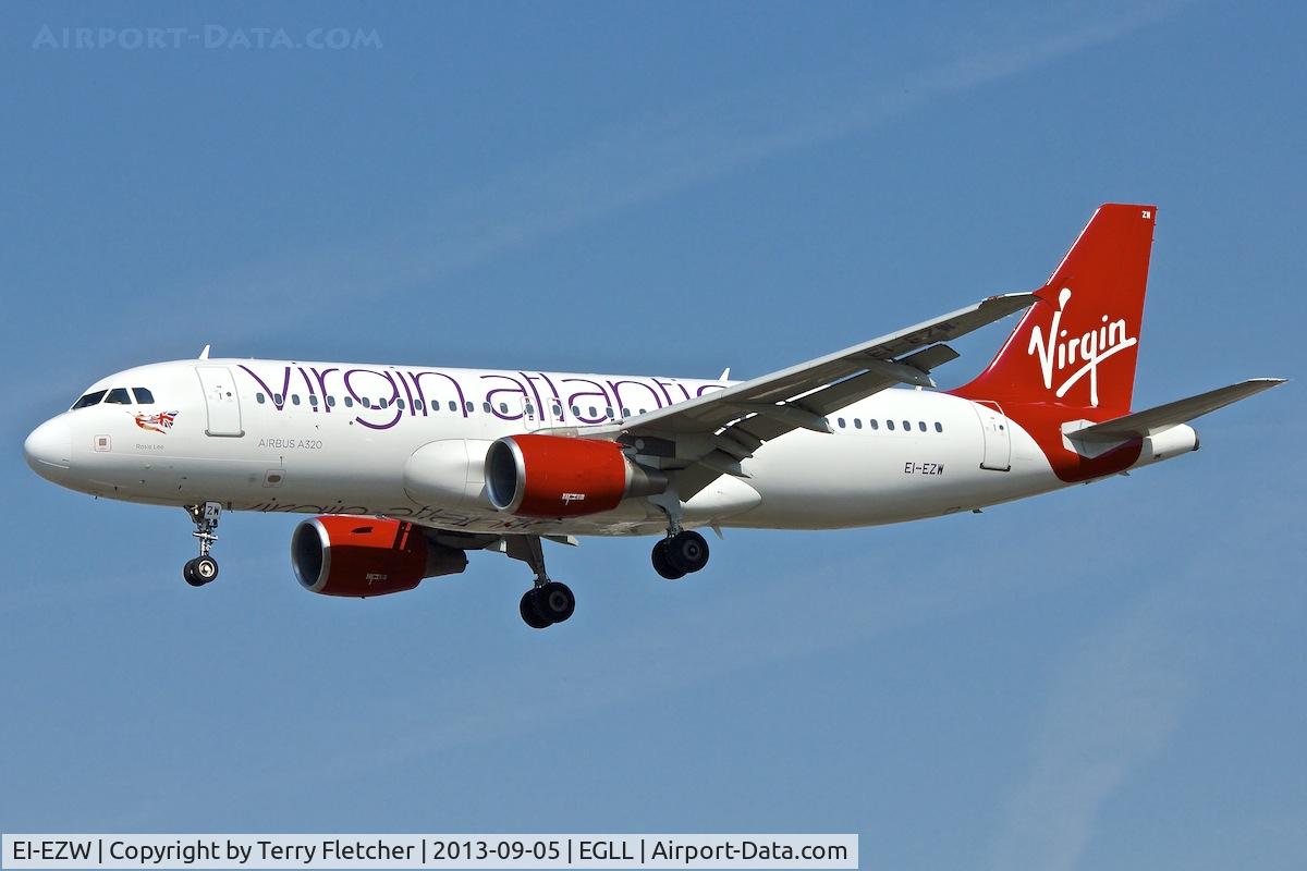 EI-EZW, 2003 Airbus A320-214 C/N 1983, On approach to London Heathrow
