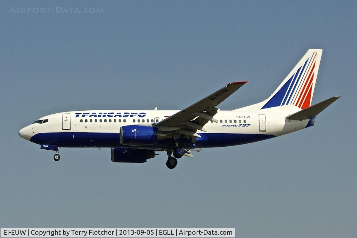EI-EUW, 2004 Boeing 737-7Q8 C/N 29350, on approach to London Heathrow