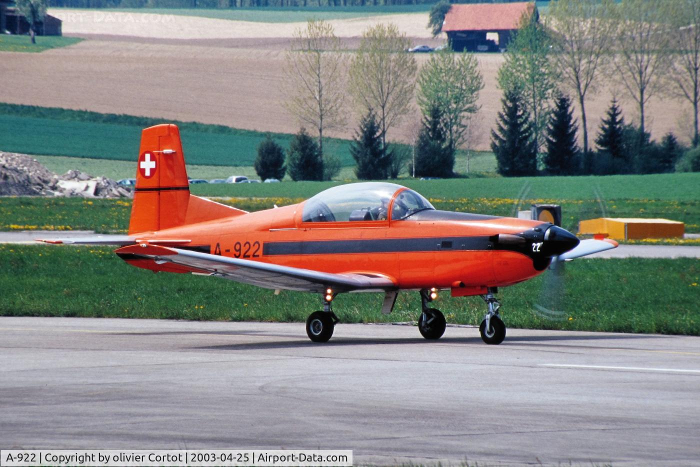A-922, 1983 Pilatus PC-7 Turbo Trainer C/N 330, 