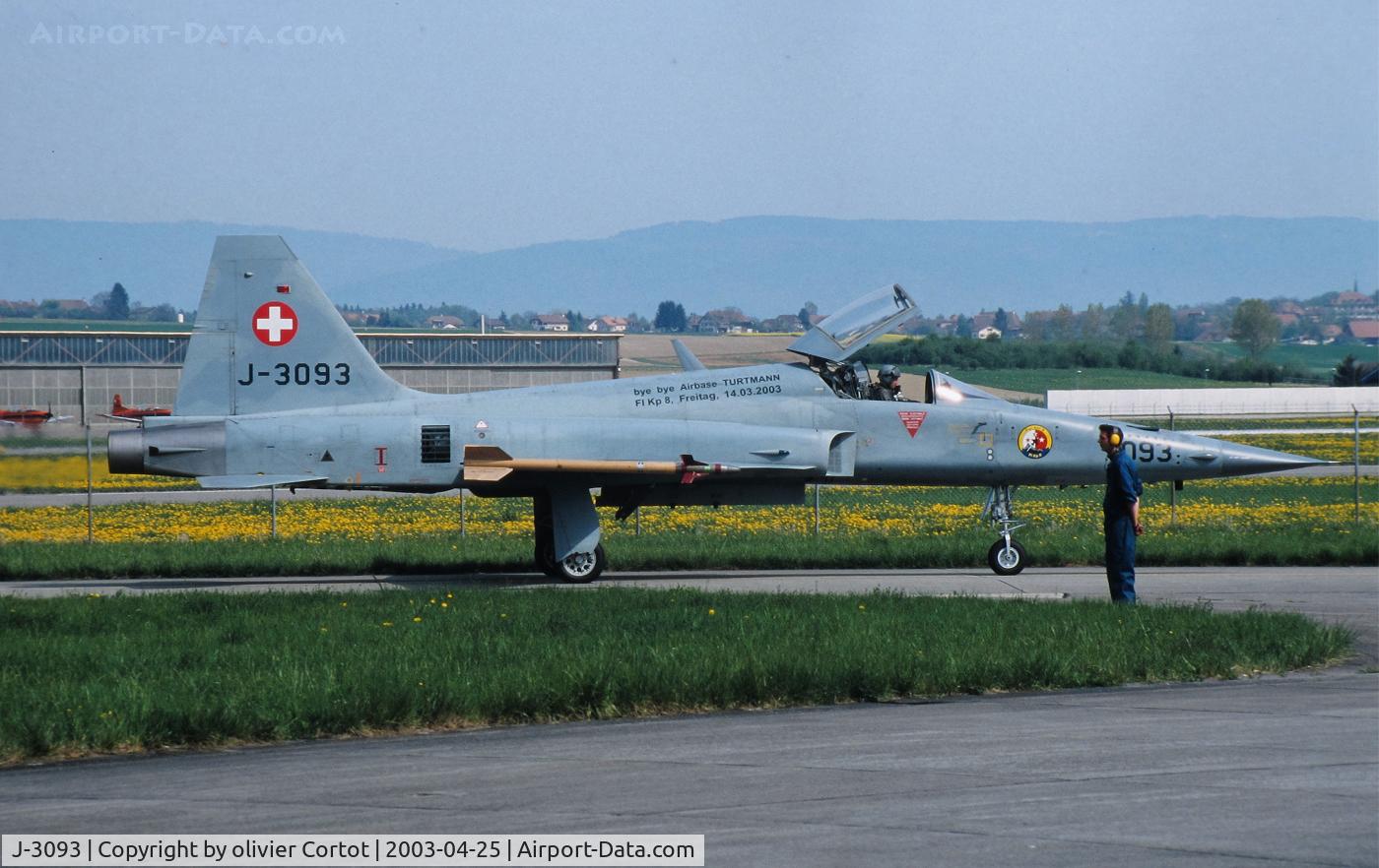 J-3093, Northrop F-5E Tiger II C/N L.1093, with special markings, Payerne 2003