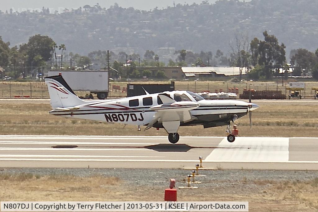 N807DJ, 2001 Raytheon Aircraft Company A36 Bonanza C/N E-3371, At Gillespie Field
