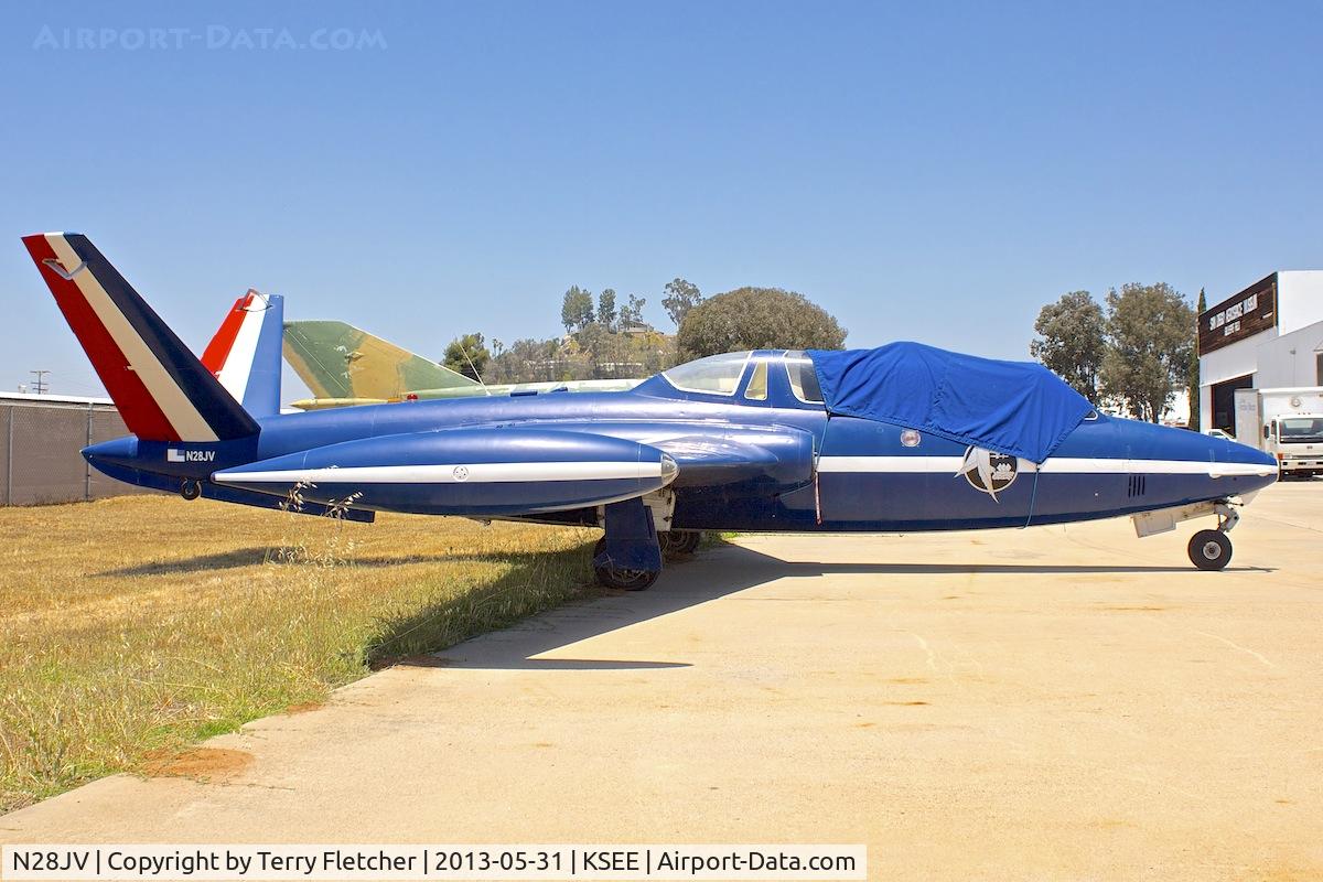 N28JV, 1957 Fouga CM-170 Magister C/N 61, At Air & Space Museum Annexe , Gillespie Field , San Diego