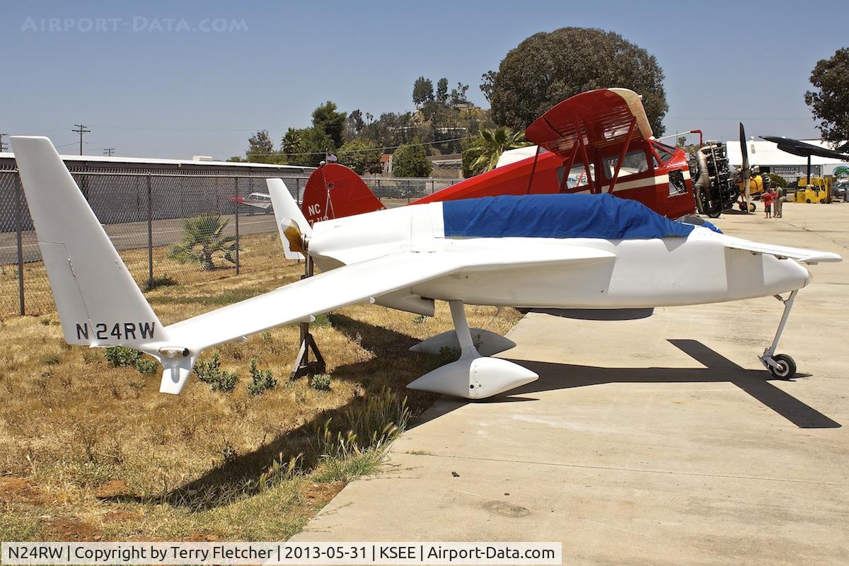 N24RW, 1979 Rutan VariEze C/N 390, At Air & Space Museum Annexe , Gillespie Field , San Diego