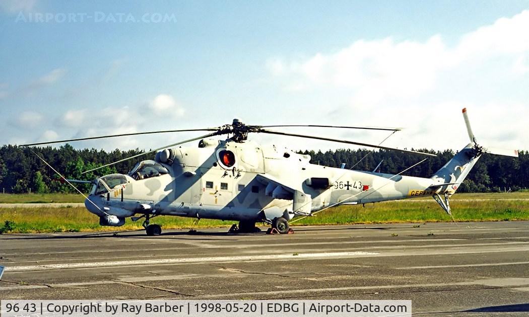 96 43, Mil Mi-24P Hind F C/N 340333, 96+43   Mil Mi-24P Hind [340333] (German Air Force] Berlin-Gatow~D 20/05/1998. Preserved