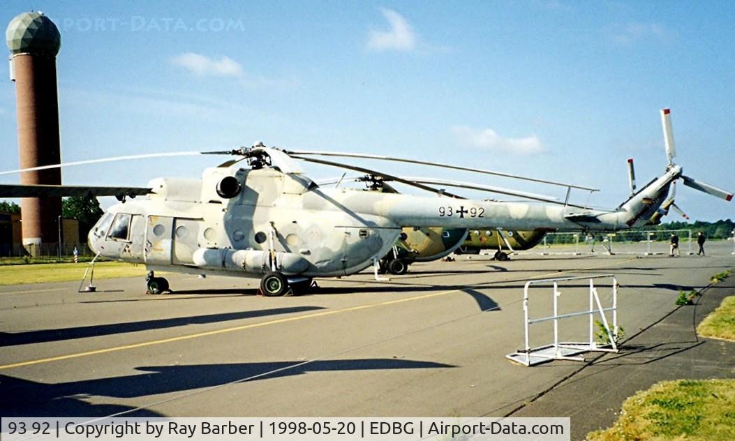 93 92, 1983 Mil Mi-9 C/N 340006, Mil Mi-9 [340006] (German Air Force) Berlin-Gatow~D 20/05/1998
