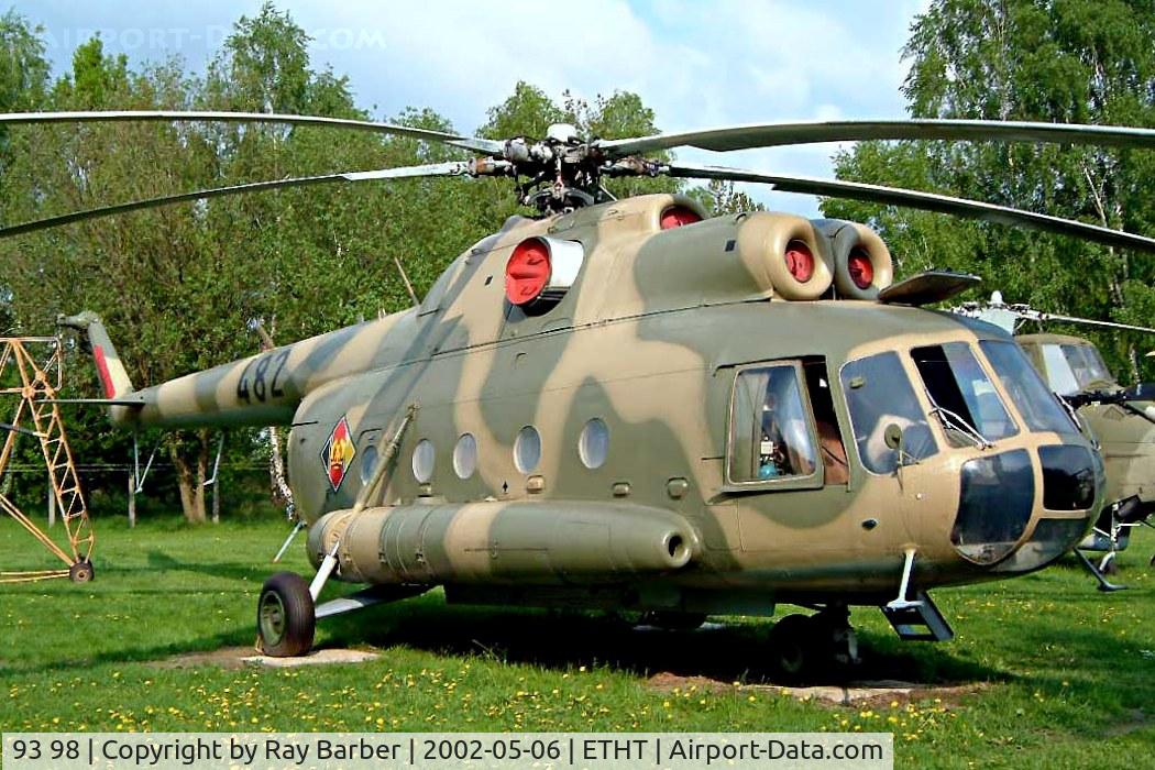 93 98, Mil Mi-9A C/N 340001, Mil Mi-9A Hip-G [34001] German Air Force) Cottbus~D 06/05/2002. Displayed here in former DDR markings serial 482.