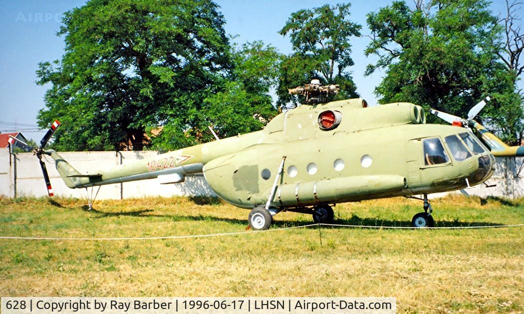 628, Mil Mi-8T Hip C/N 0628, Mil Mi-8T [0628] (Hungarian Air Force) Szolnok~HA 17/06/1996. Was stored at the Magyar Repulestorteneti Muzeum Alapitvany when this was taken with the tail boom of 10422 . Now stored back on base.