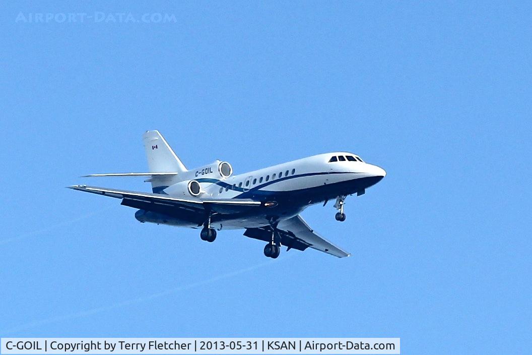 C-GOIL, 1982 Dassault Falcon 50 C/N 87, Overhead Balboa Park en route to San Diego International